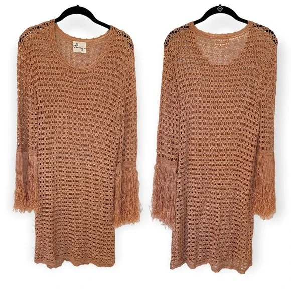 Pencey | Dresses | Pencey Crochet Dress Fringe Sleeves Mini Wedding Copper Rose Gold Size Xs | Poshmark Pencey | Dresses | Pencey Crochet Dress Fringe Sleeves Mini Wedding Copper Rose Gold Size Xs | Poshmark